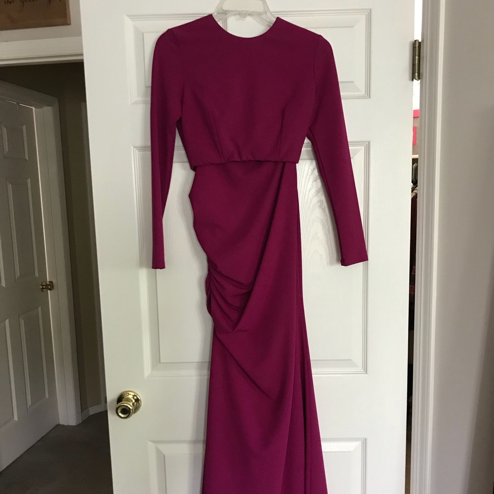 Two piece magenta formal maxi, size small